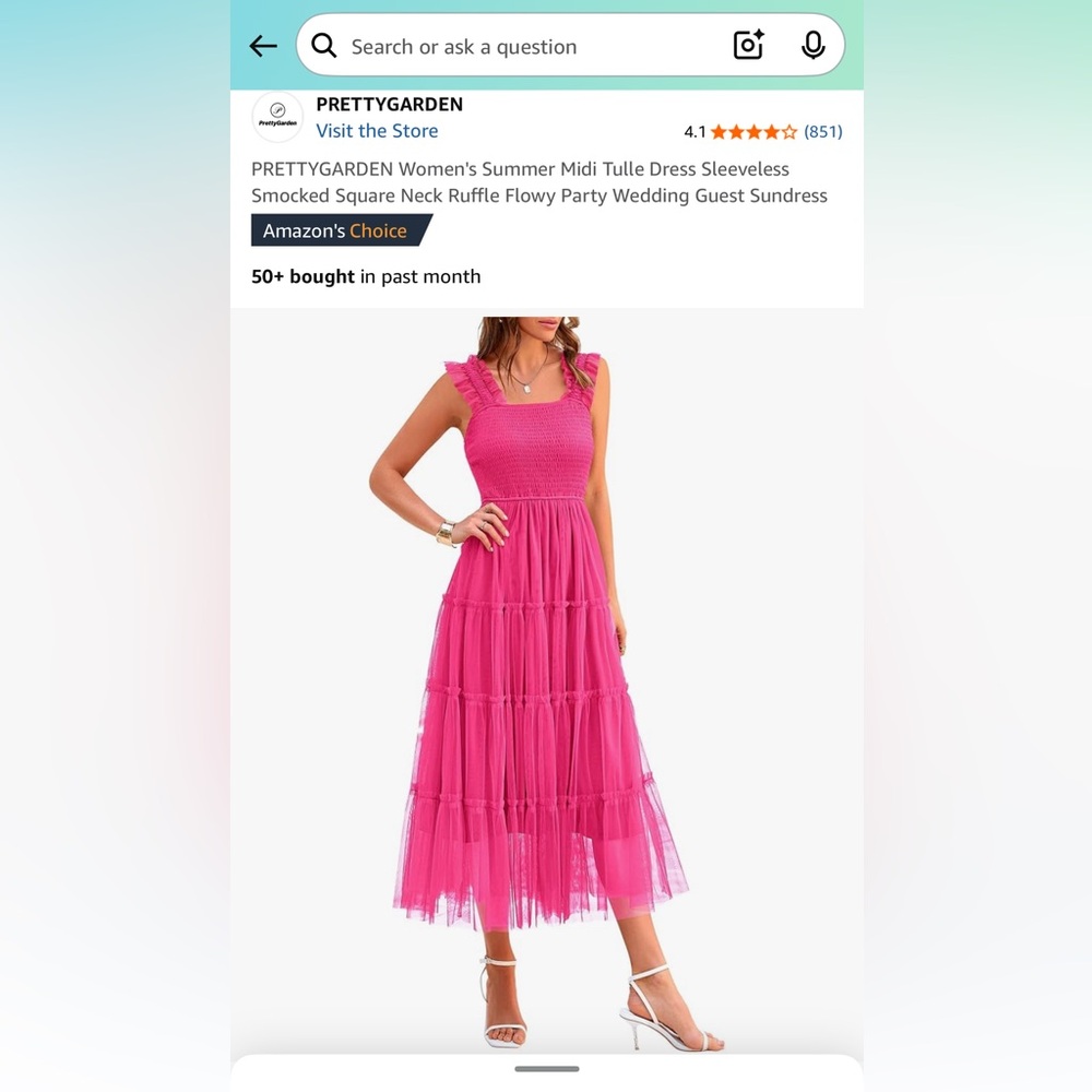 Elegant Pink Sleeveless Dress